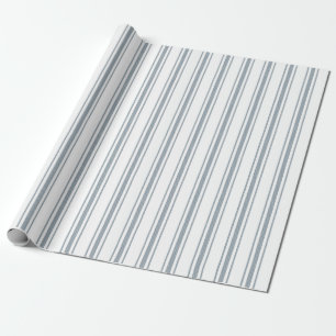 Papier Cadeau Rayure à petits carreaux bleu français