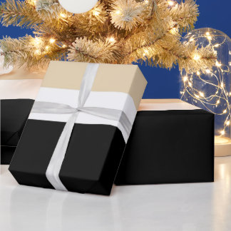 Papier Cadeau Rayure Abstraite Beige Noir