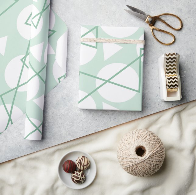 Papier Cadeau Rayure Chevron Géométrique  (Artisanat)