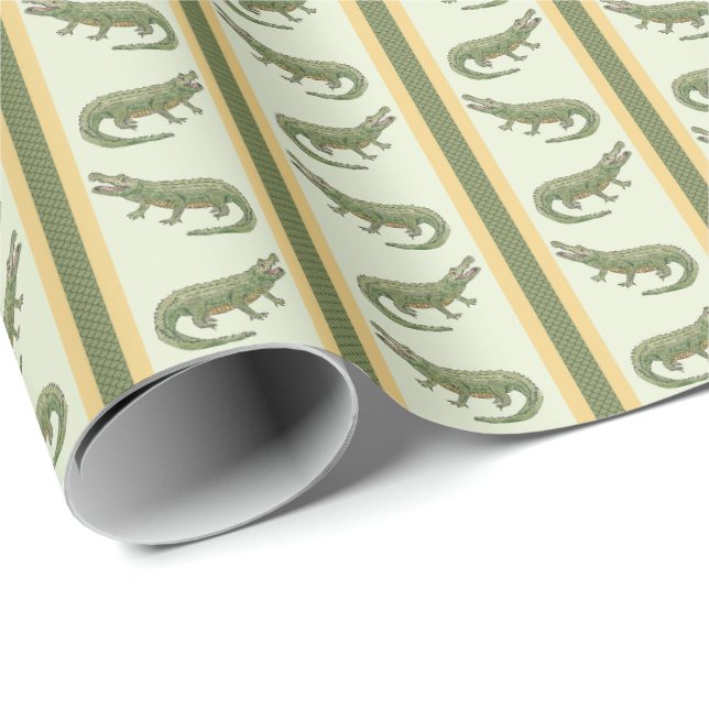 Papier Cadeau Rayure d'alligator  (Coin rond)