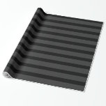 Papier Cadeau Rayure épaisse noire de gris de charbon de bois de<br><div class="desc">Série noire de smoking</div>