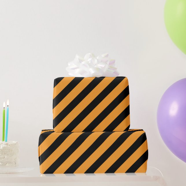 Papier Cadeau Rayure Halloween 12 (Cadeaux de fête)