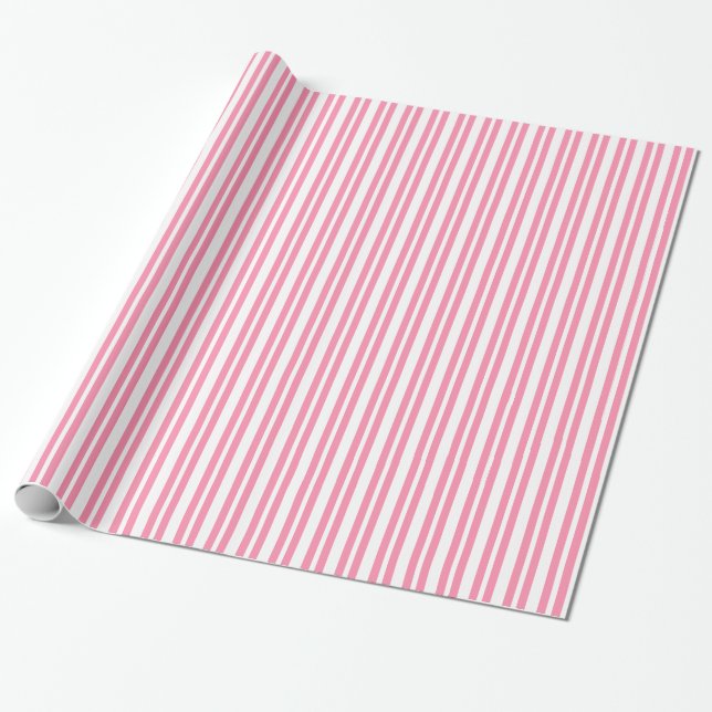 Papier Cadeau Rayure inégale #2 Rayure blanche (Déroulé)