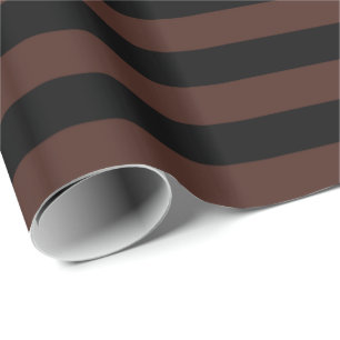 Papier Cadeau Rayure marron et noir