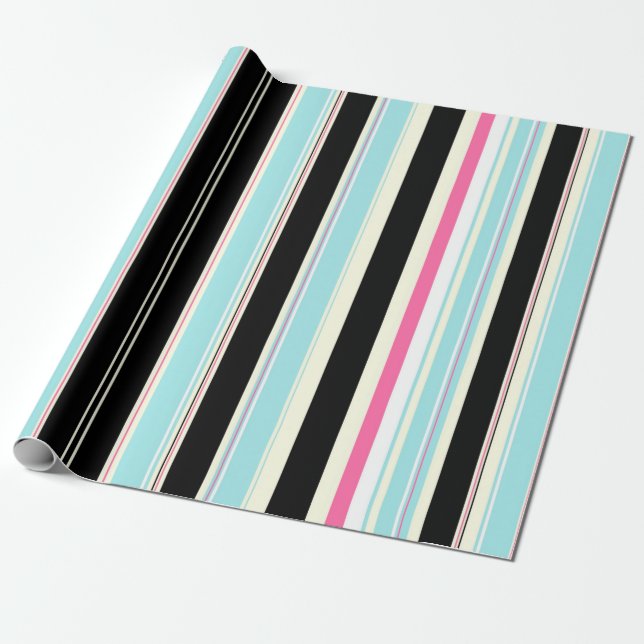 Papier Cadeau Rayures (Déroulé)