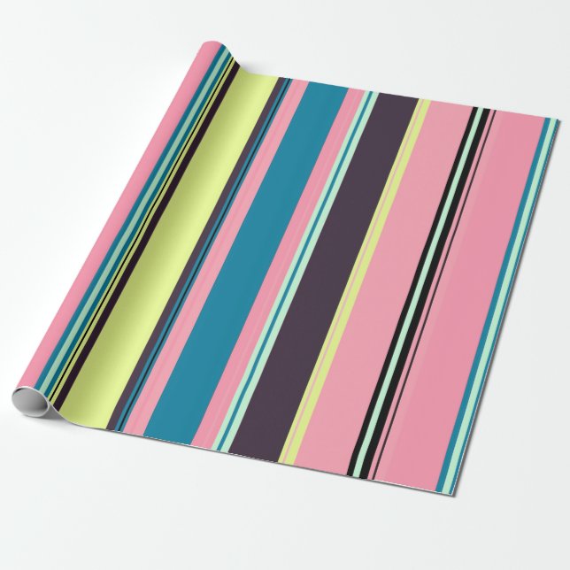 Papier Cadeau Rayures (Déroulé)