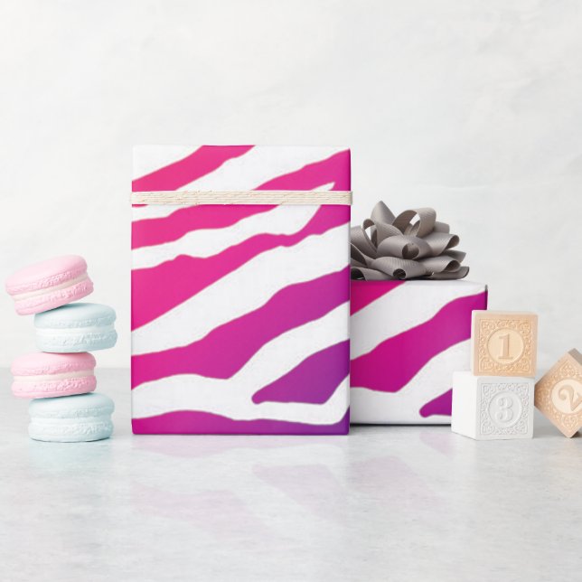 Papier Cadeau Rayures arc-en-ciel (Baby Shower)