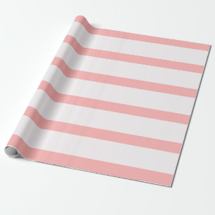 Papier Cadeau Rayures de crayon rose clair et crème