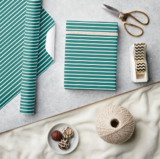 Papier Cadeau Rayures de Fêtes Raffinées | Saisons de sarcelle l