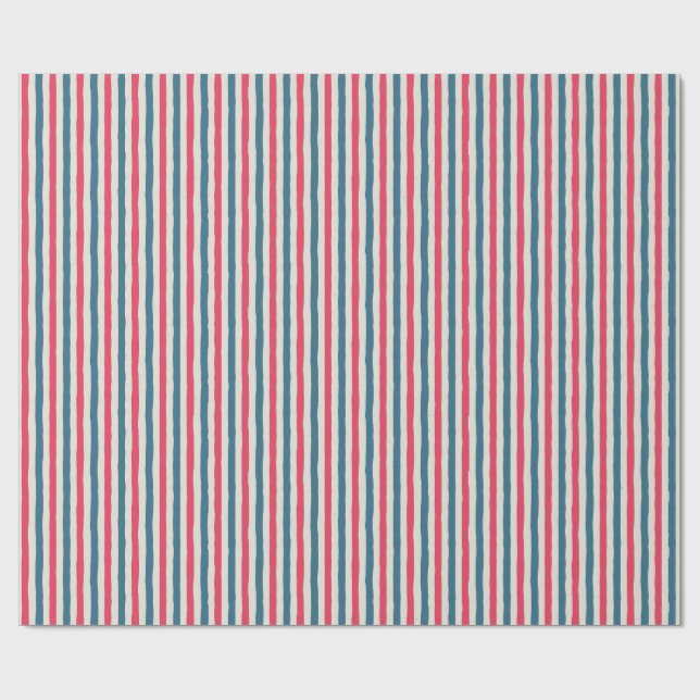 Papier Cadeau Rayures de floraison cosmique (Plat)