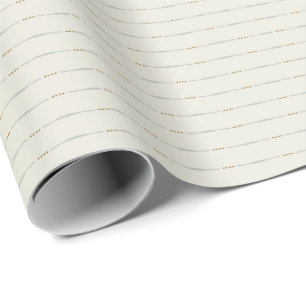 Papier Cadeau Rayures de lin texture boho cottagecore géo modern
