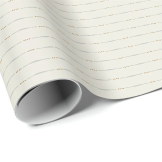 Papier Cadeau Rayures de lin texture boho cottagecore géo modern