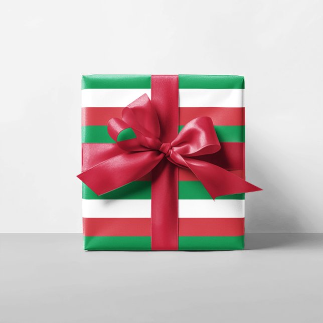 Papier Cadeau Rayures de Noël (Italy Stripes Gift Wrap)