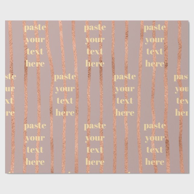 Papier Cadeau Rayures de paillettes de luxe (Plat)