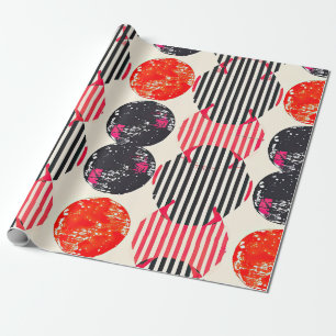 Papier Cadeau Rayures de tranche de citron bold (7)
