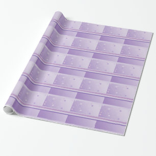 Papier Cadeau Rayures et points modernes en violet