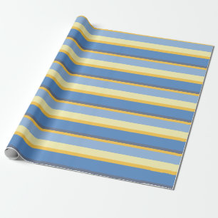 Papier Cadeau Rayures horizontales colorées fraîches 