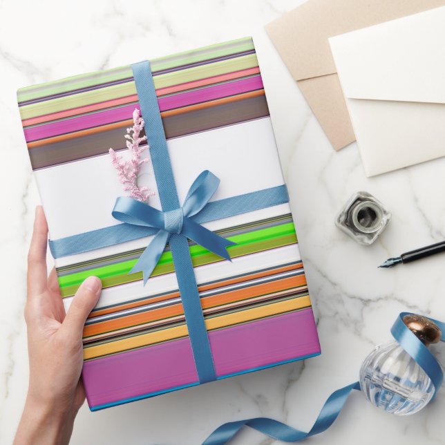 PAPIER CADEAU RAYURES JOLIES (Cadeaux)