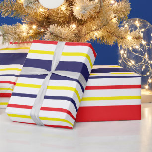 Papier Cadeau Rayures motif rayé coloré d'été