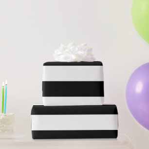 Papier Cadeau Rayures noires