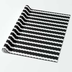 Papier Cadeau Rayures noires et blanches