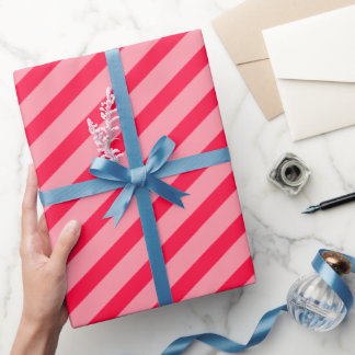 Papier Cadeau rayures rose-blanc – rayé rose-blanc