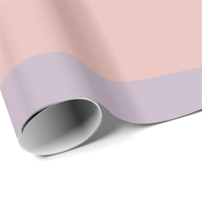 Papier Cadeau Rayures rose pâle et violet pâle (Coin rond)
