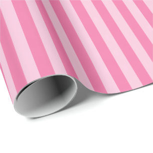 Papier Cadeau Rayures roses et rose clair