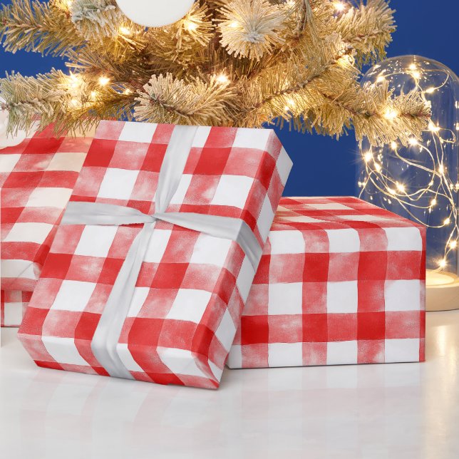 Papier Cadeau Rayures Rouges et Blanches Anniversaire (Vacances)
