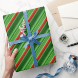 Papier Cadeau Rayures rouges et vertes<br><div class="desc">2026</div>