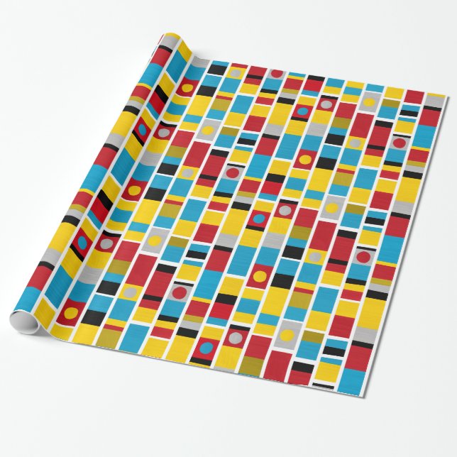 Papier Cadeau Rayures Totem (Déroulé)
