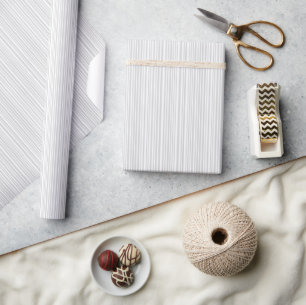 Papier Cadeau Rayures verticales minimalistes gris serein