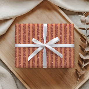 Papier Cadeau Rayures verticales modernes de style pailleté oran