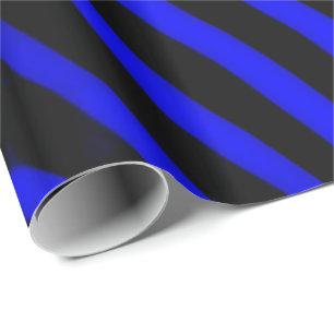 Papier Cadeau Rayures Zèbre Bleu Royal Toutes Occasions