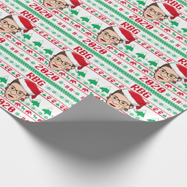 Papier Cadeau RBG Chandail de Noël moche (Coin)