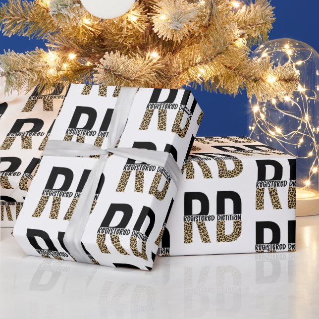 Papier Cadeau RD Dietitian Cheetah Imprimer le cadeau RD (Vacances)