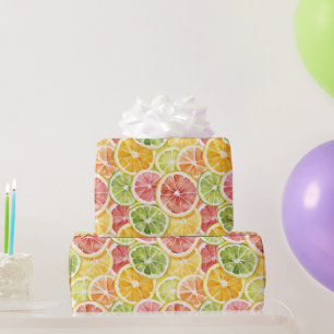 Papier Cadeau Reception de mariage Berry Vert Lim Orange Rose Fr