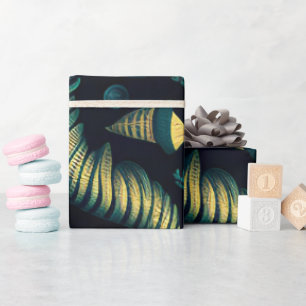 Papier Cadeau Récifs Dorés