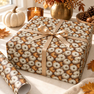 Papier Cadeau Récolte de citrouilles d'automne Halloween Thanksg