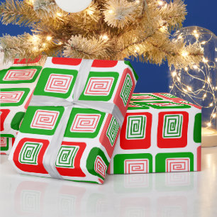 Papier Cadeau Rectangles de Noël