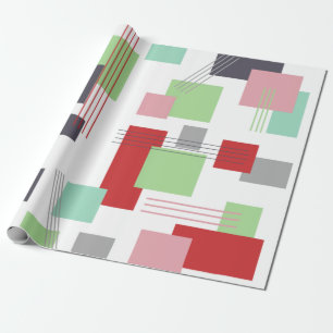 Papier Cadeau Rectangles et lignes Abstraites 