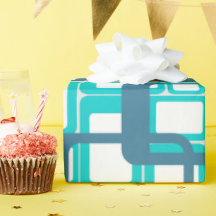 Papier Cadeau Rectangles modernes ouvertes du milieu du siècle