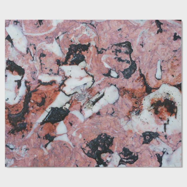 Papier Cadeau Red and Black Brecciated Marble Stone Texture with (Plat)