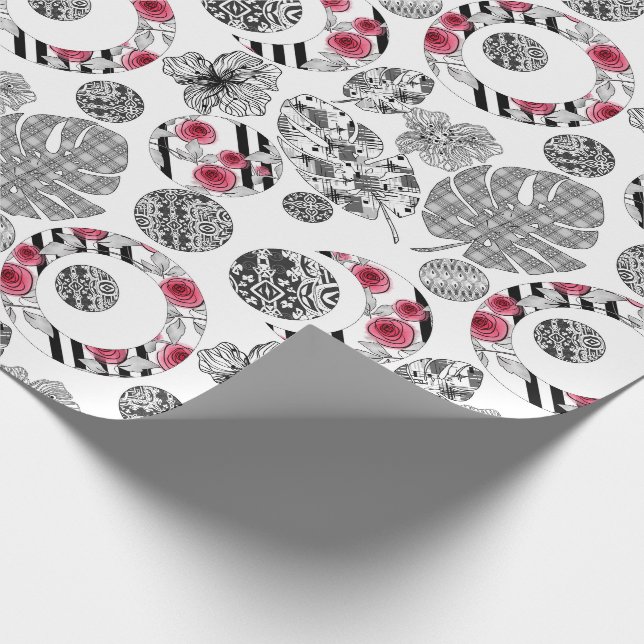 Papier Cadeau Red and Black, Quilting, Patchwork, Rustic, Modern (Coin)
