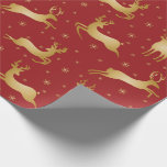 Papier Cadeau Red and gold Christmas<br><div class="desc">Red and gold Christmas</div>