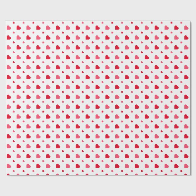Papier Cadeau Red and white Heart Valentine’s Day  (Plat)