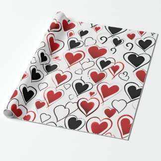 Papier Cadeau Red & Black Love Valentine