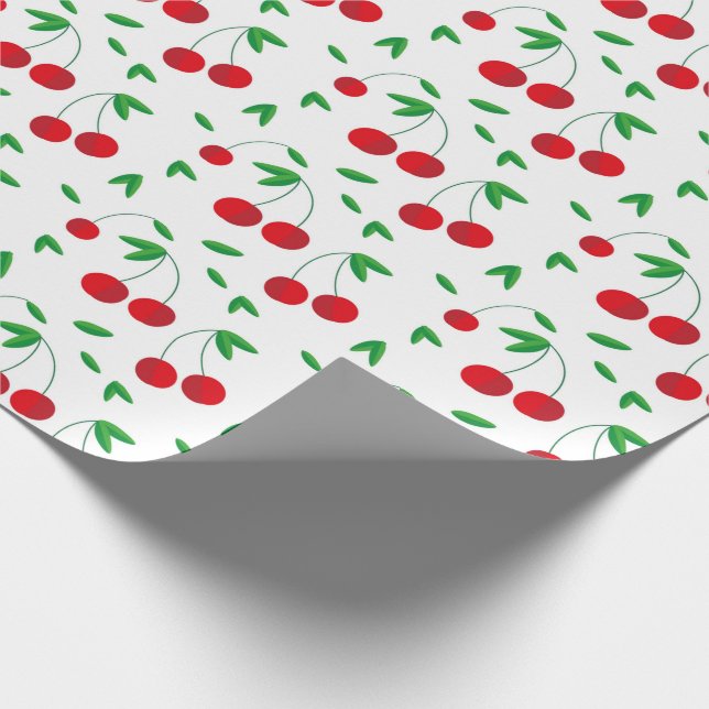 Papier Cadeau Red Cherries Summer Toutes les occasions (Coin)