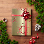 Papier Cadeau Red Christmas Stars on Gold<br><div class="desc">Un élégant papier d'emballage de Noël avec un motif d'étoiles rouges (ou flocons de neige) éparpillé sur un arrière - plan doré pour ajouter une touche festive et sophistiquée à vos cadeaux de Noël cette année.</div>