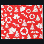 Papier Cadeau Red Christmas Tree cloches Wreath Wrapath Papier<br><div class="desc">L'Arbre Rouge De Noël Sonne Le Papier Enveloppant La Serrure. Une façon parfaite d'envelopper vos cadeaux à Noël.</div>